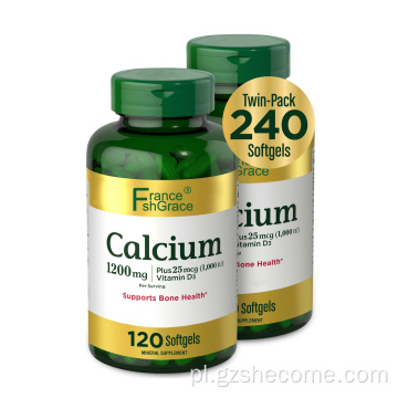 Kość witaminy wapń 1000iu vitamind3 120 Softgels
